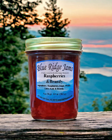 Blue Ridge Jams Raspberries and Brandy 10 ounce jar for Harvest Array