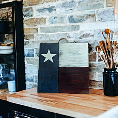 Handmade Wooden Texas Flag Art on Harvest Array