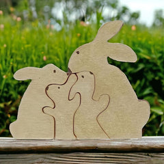 Discover unique Easter basket ideas with wooden Easter bunnies, handcrafted in the USA for unforgettable gifts.