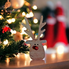 Happy Reindeer Handmade Christmas Decoration for Harvest Array