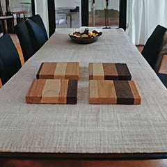 Shield your dining table with USA-made protector pads, designed for heat safety and style.
