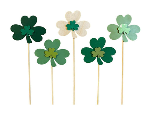 Colors of Shamrock Duo Garden Stakes available at Harvest Array