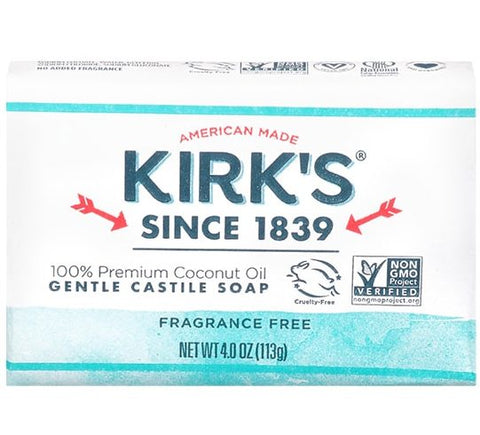 Kirk's Fragrance Free Gentle Castile Bar Soap