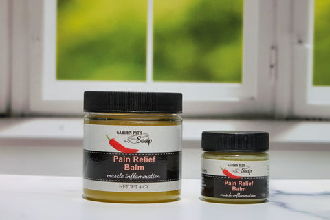 Garden Path All Natural Pain Relief Balm - 1 and 4 Ounce Jars