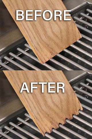 The Great Scrape Grill Cleaning Tool before and after it is ready for use