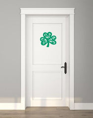 Green Lattice Shamrock on interior door