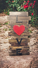 Hand Made Wooden LOVE Sign