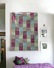 Homespun Plaid 49 by 67 inch Quilt for Harvest Array