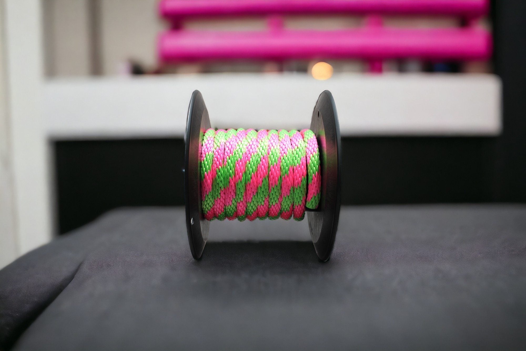 Hot Pink and Lime Solid Braided Multifilament Polypropylene Rope