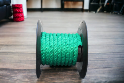 Green Solid Braided Multifilament Polypropylene Rope