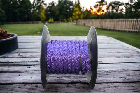 Purple Solid Braided Multifilament Polypropylene Rope