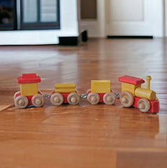 Amish Made Small Wooden Train 4 Piece