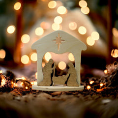 Cherish the festive season with our Wooden Nativity Set – a Made in the USA, artisan-crafted Christmas Nativity Scene Decoration.