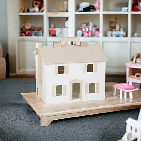 Experience timeless charm with our handmade Amish wooden dollhouses, made in the USA with love for durability and creativity.