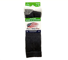 Men's Cotton Crew Work Socks L/XL - 2 Pack