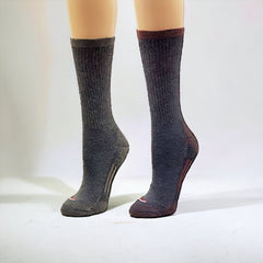 Women's Wool Blend Crew Socks L/XL - 2 Pack Charcoal