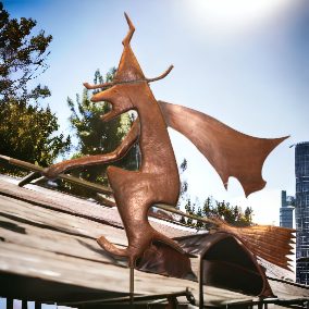 Unleash conversations with our exquisitely hand hammered Copper Witch Weathervane.
