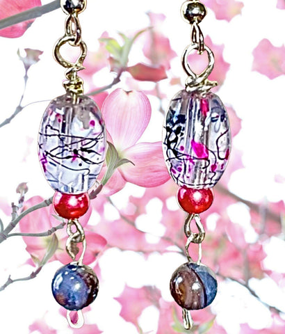 Discover handcrafted Cherry Blossom earrings, quintessential jewelry pieces made in the USA for a touch of springtime elegance.