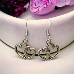 Hearts Entwined Earrings with SS Ear Wires