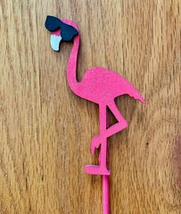 Petite Groovy Flamingo Plant Stake 6 inches high