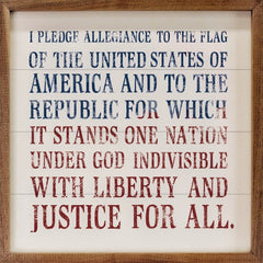 Small Pledge of Allegiance Framed Sign