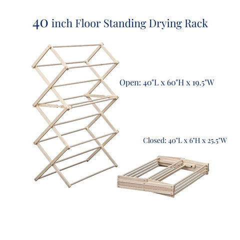 Discover our compact and sturdy wooden clothes drying rack. Ideal for eco-friendly laundry care. Perfectly foldable for space efficiency.