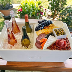 Elevate your gatherings with a large charcuterie board atop our ice cooler—ideal for any cooler party essentials. Shop now!