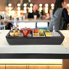 Enjoy chilled drinks with our poolside cooler table, a perfect wine and beer cooler for any party barge event. Shop now!