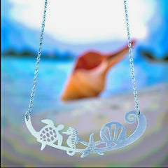 Sea Creatures Stainless Steel Necklace