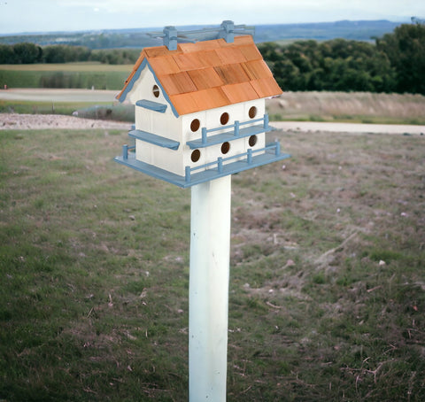 Wooden Martin Birdhouses with Cedar Roof