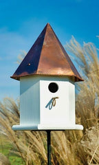 Deluxe Songbird Bird House with Brown Roof