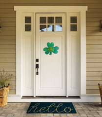 Get your St. Patrick's Day decor in line with our Wooden Shamrock Duo Door Hanger, perfect for both inside and outside doors.