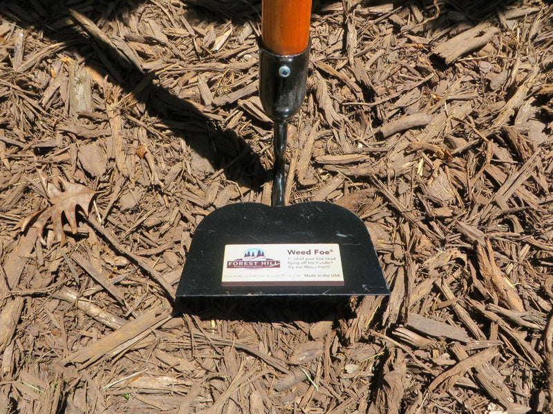 Close up of the hoe portion of the Weed Foe Garden Hoe 
