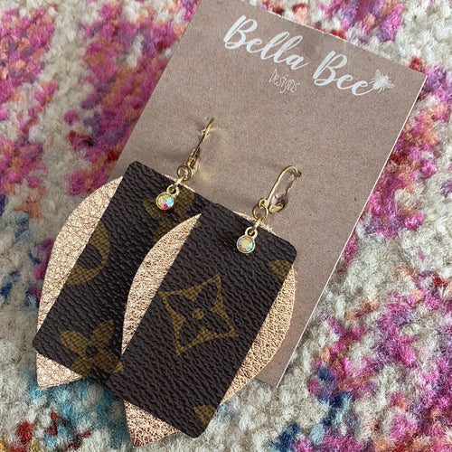 Upcycled BBD Designer Earrings – Bella Bee Designs NC