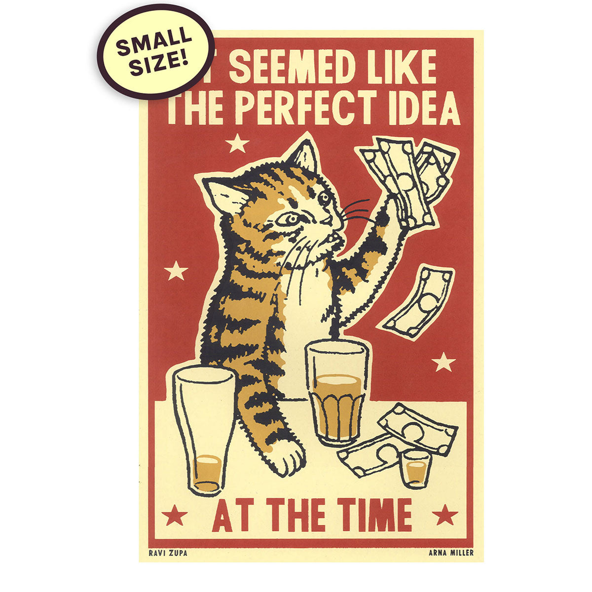 Perfect Idea (Small) - Cat Screen Print by Arna Miller – Arna Miller LLC