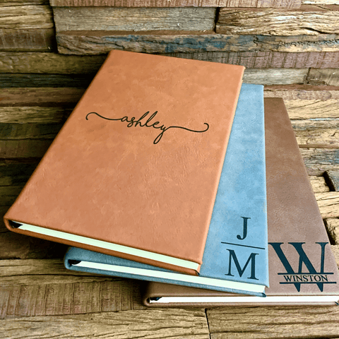 Personalised leather diary