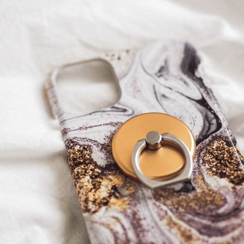custom phone cases with a wooden pieces in the middle