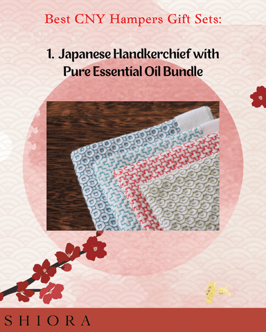 BEST CNY HAMPERS GIFT SETS JAPANESE HANDKERCHIEF WITH PURE ESSENTIAL OIL