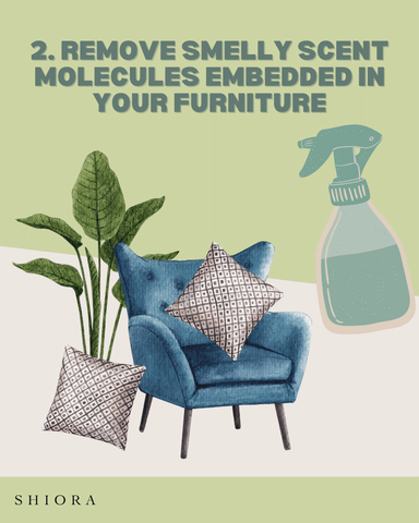 Remove smelly scent molecules embedded in your furniture