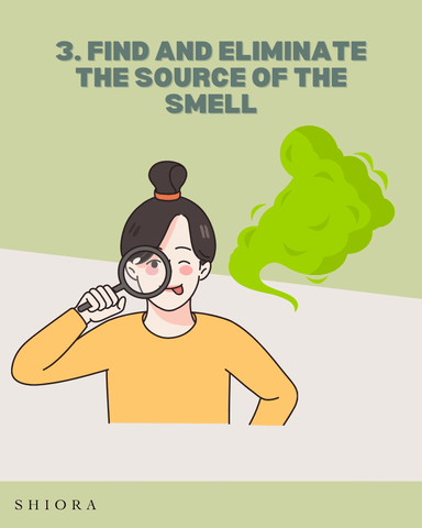 Find and eliminate the source of smell