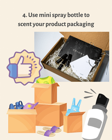 4. Use mini spray bottle to scent your product packaging
