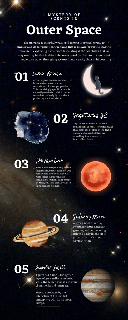 mystery pf scents in outer space Shiora blog infographics