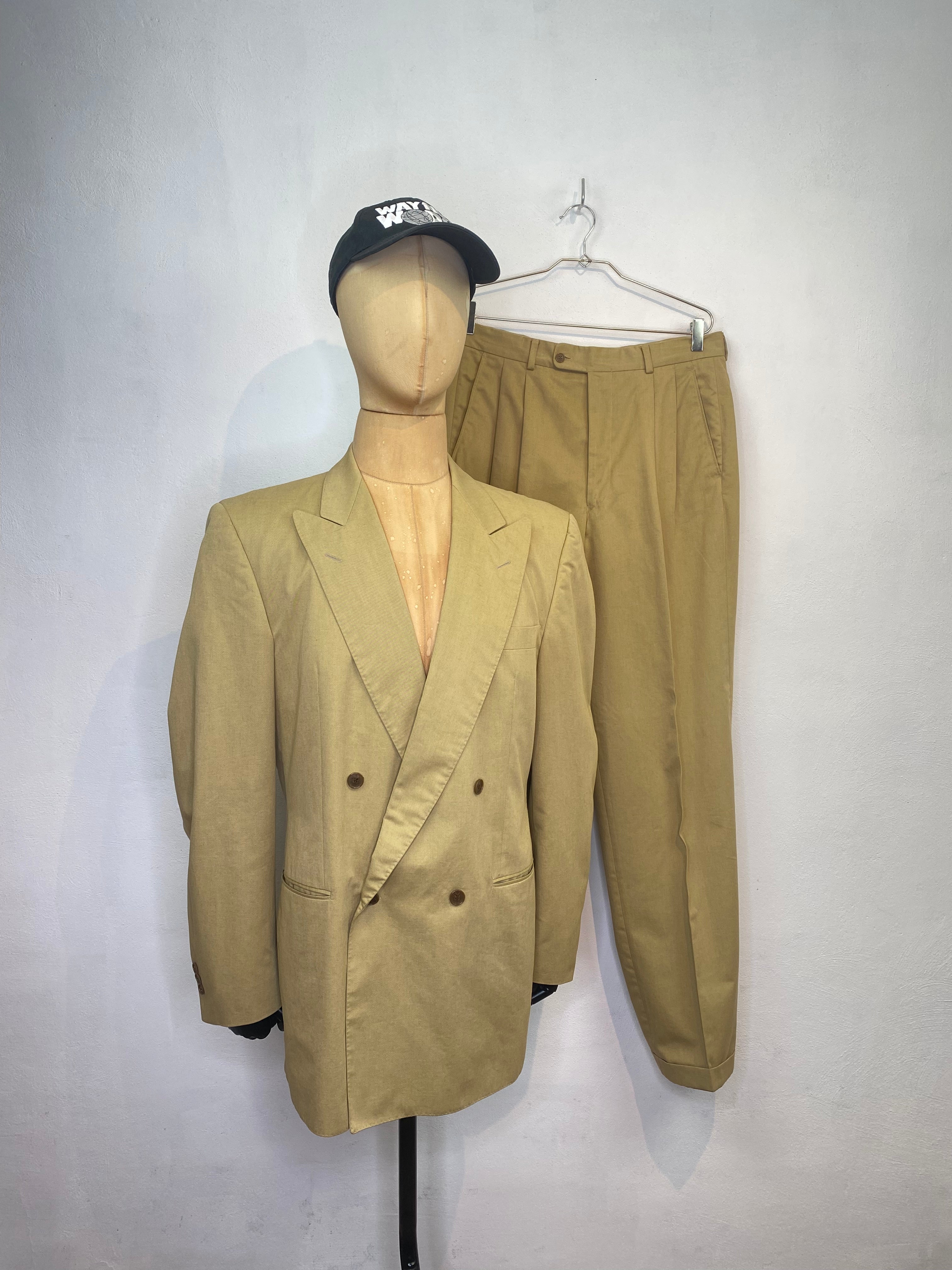 image of 1980s Hugo Boss suit Beige
