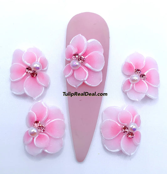 4pcs 3D Nail Flowers Acrylic Flower 