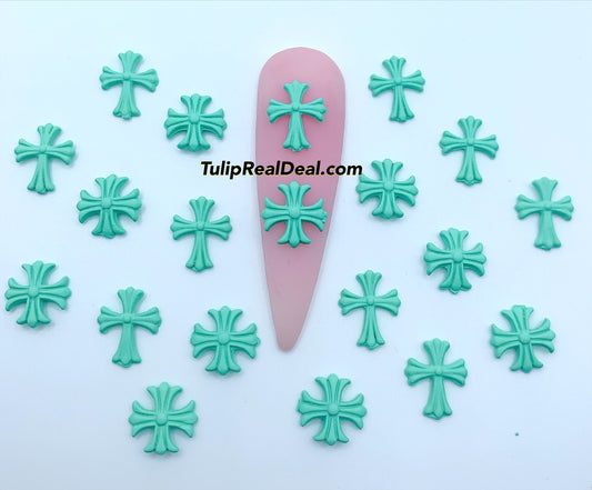 Hot Pink Chrome 💗 cross charms 20pcs – Tulip Real Deal