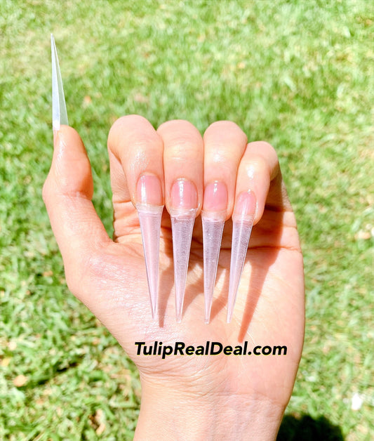 Tapered Coffin Nail Tips Slightly Curved