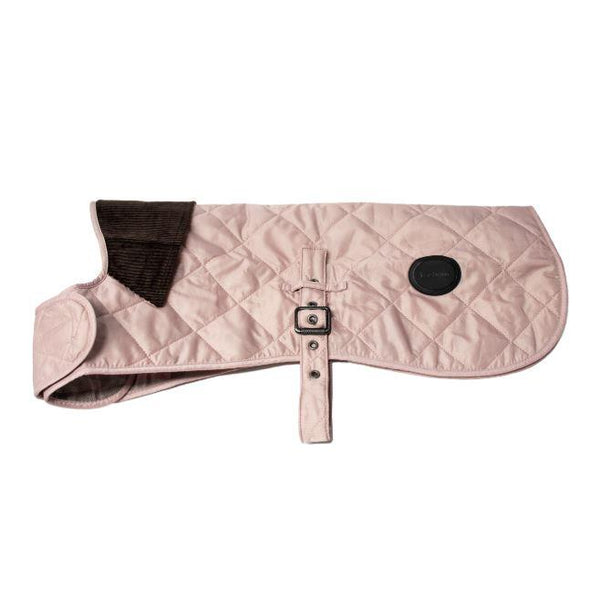 pink dog barbour coat