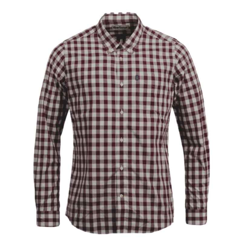 barbour gingham tailored shirt