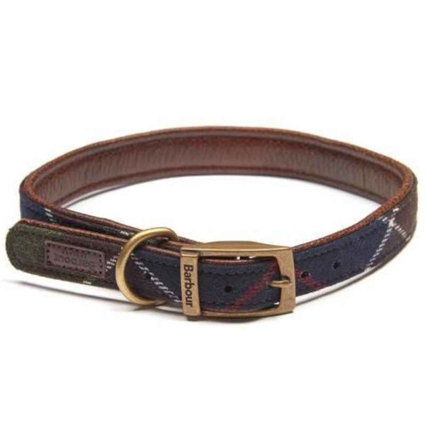 barbour tartan dog collar small