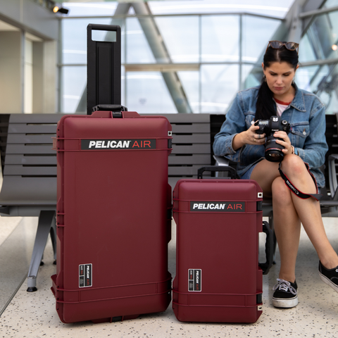 Pelican Air cases at an airport